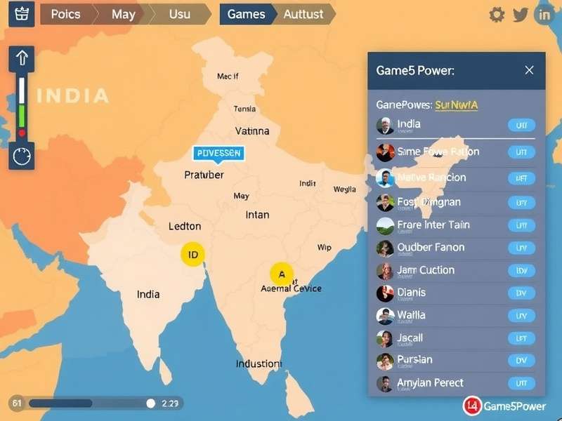 Game5Power gameplay screenshot showing vibrant Indian-themed graphics